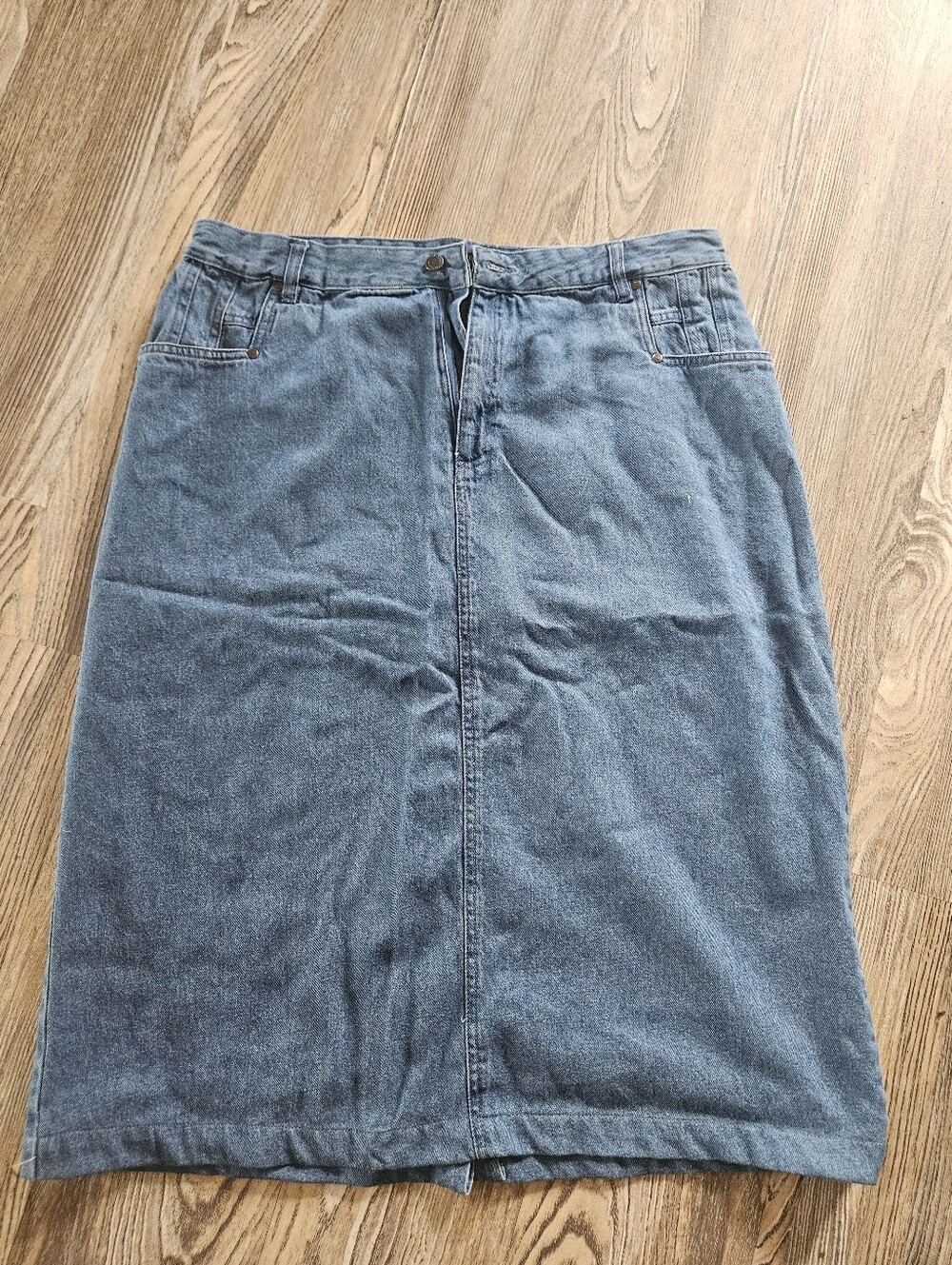 Jessica London Blue Denim Pencil Skirt